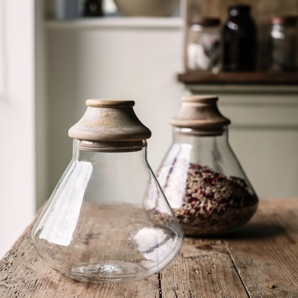 glass storage jars