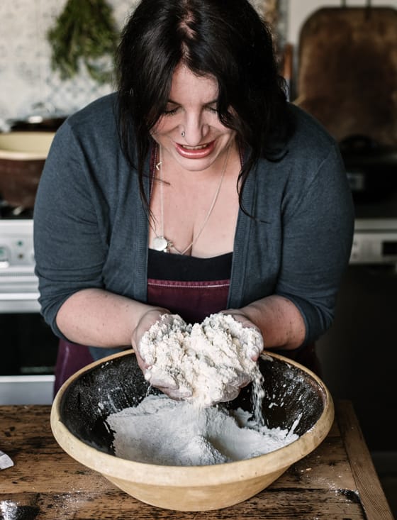 Vanessa with bread mix