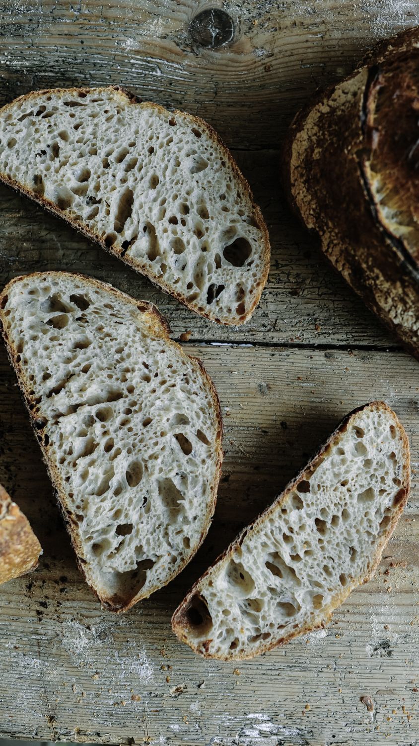 sourdough bread boule cut