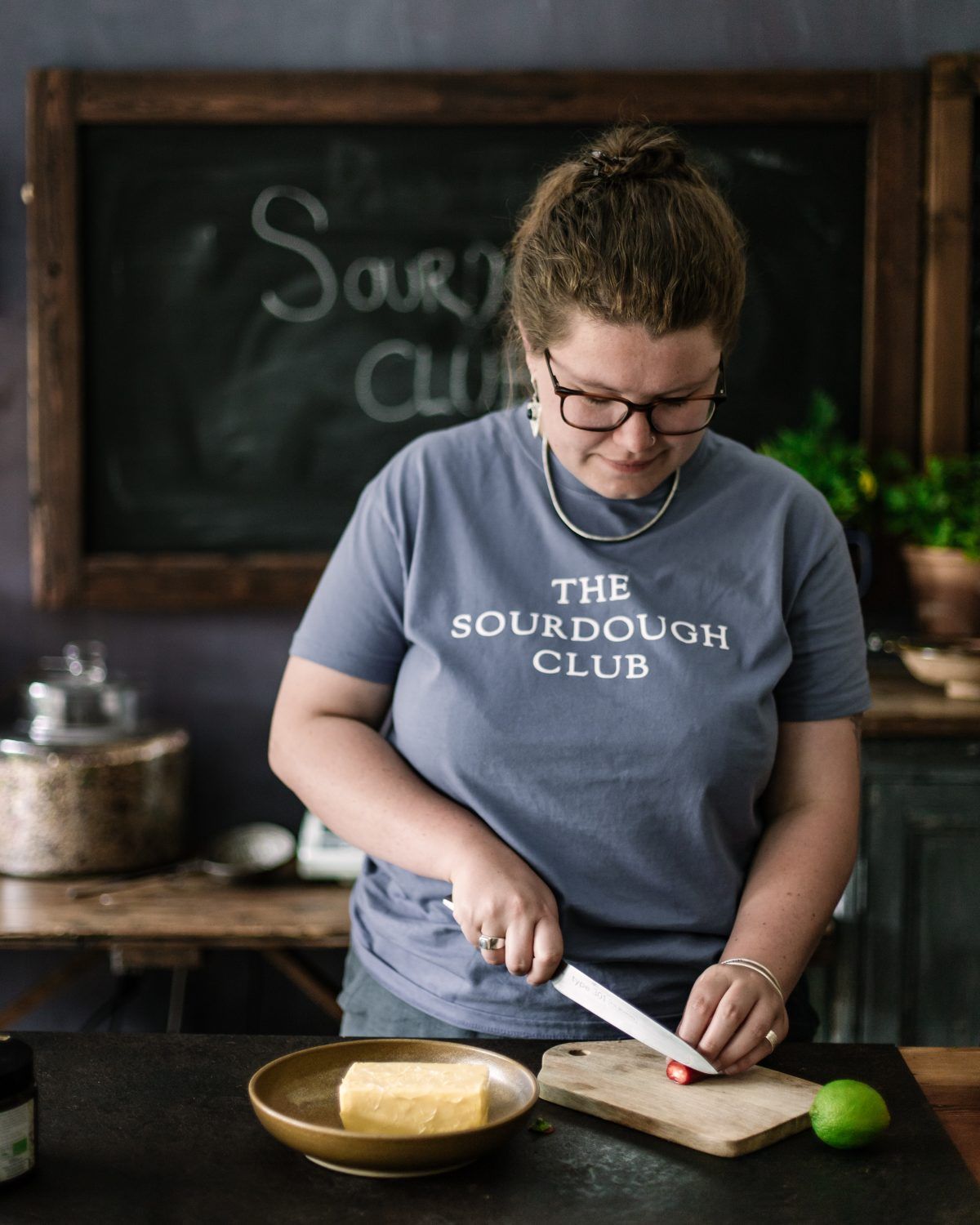 Sourdough Club T-shirt Limited Edition - Navy Blue with white text - Image 6