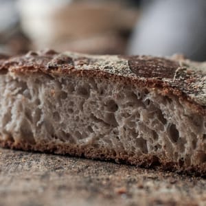 flat sourdough loaf