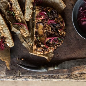 Mushroom, Miso & Feta Sourdough Focaccia
