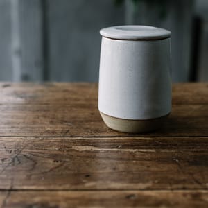 Sourdough Starter Jar - White