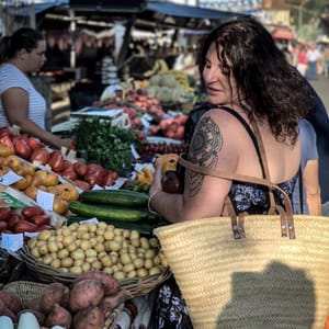 Vanessa Kimbell on the market in Southwest France growing up baking as lifecycle medicine