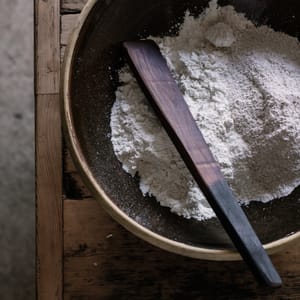 hand carved wooden spatula