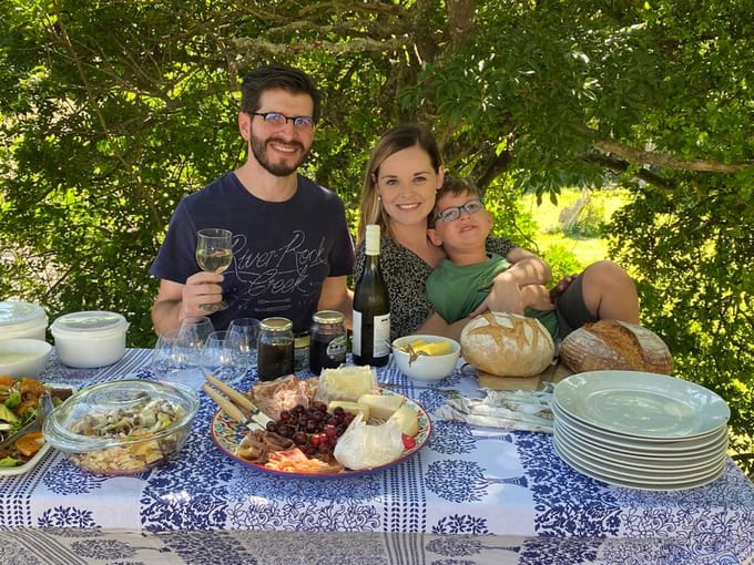 Janet Cruywagen with her family in Pretoria