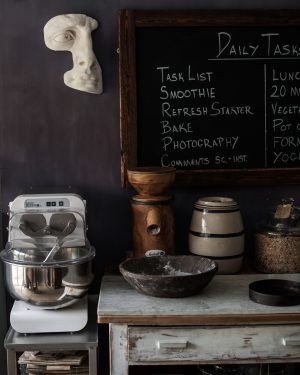 Milling flour for the raspberry sourdough cake