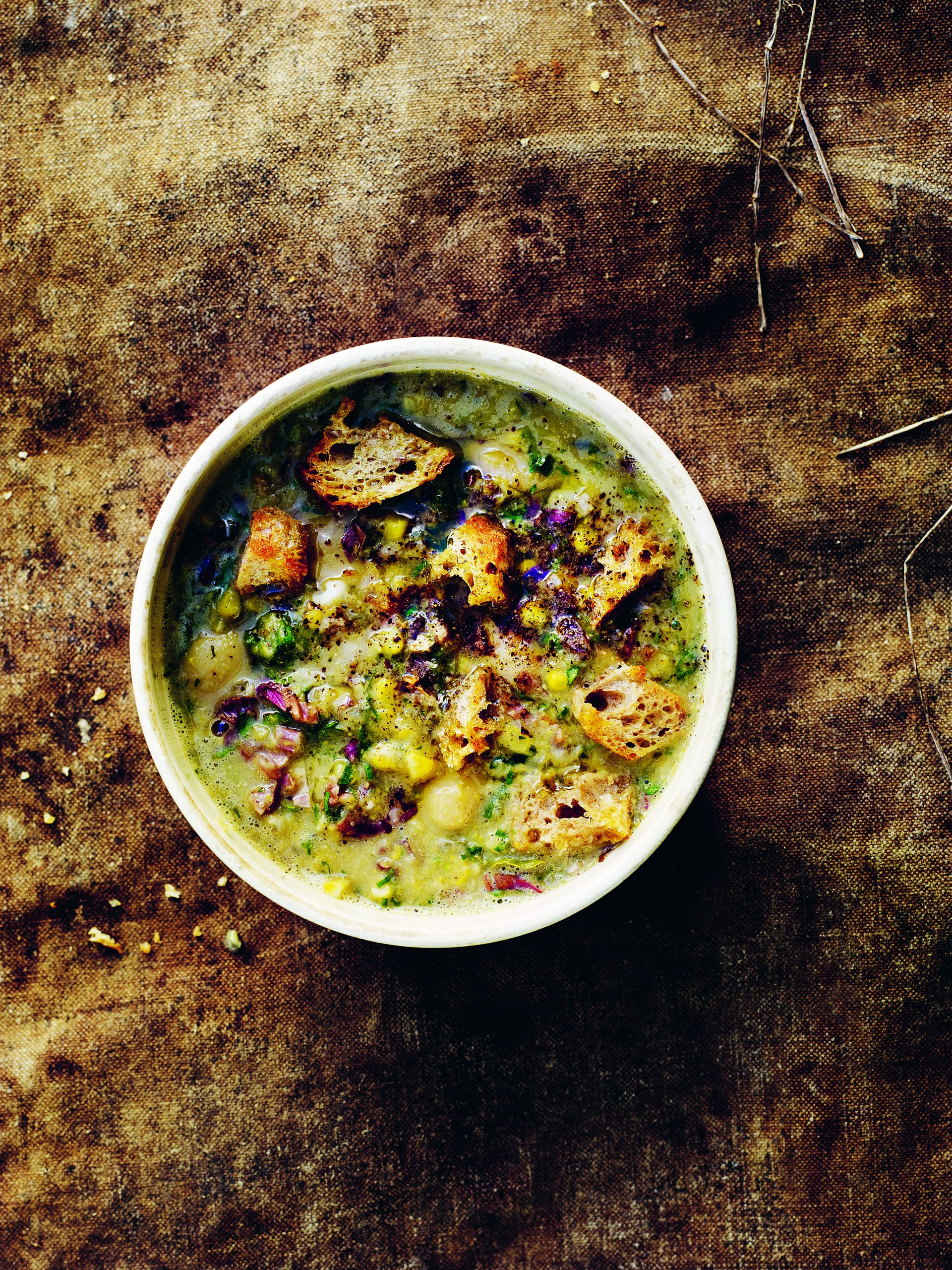 Sweetcorn, Radicchio & White Bean Soup - The Sourdough Club