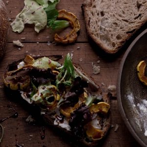 Delicata Squash and Buratta Tartines