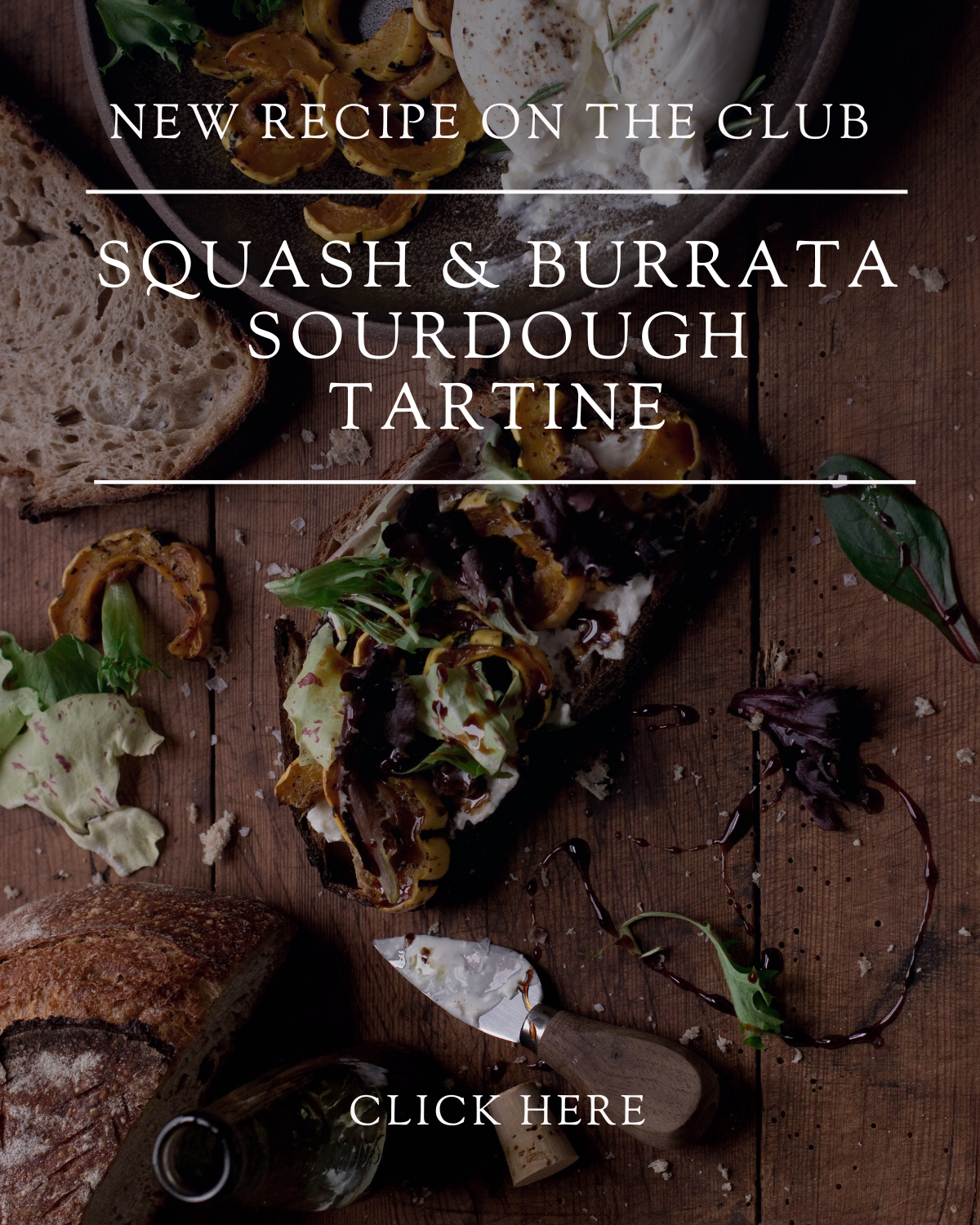 Squash Burrata Tartine