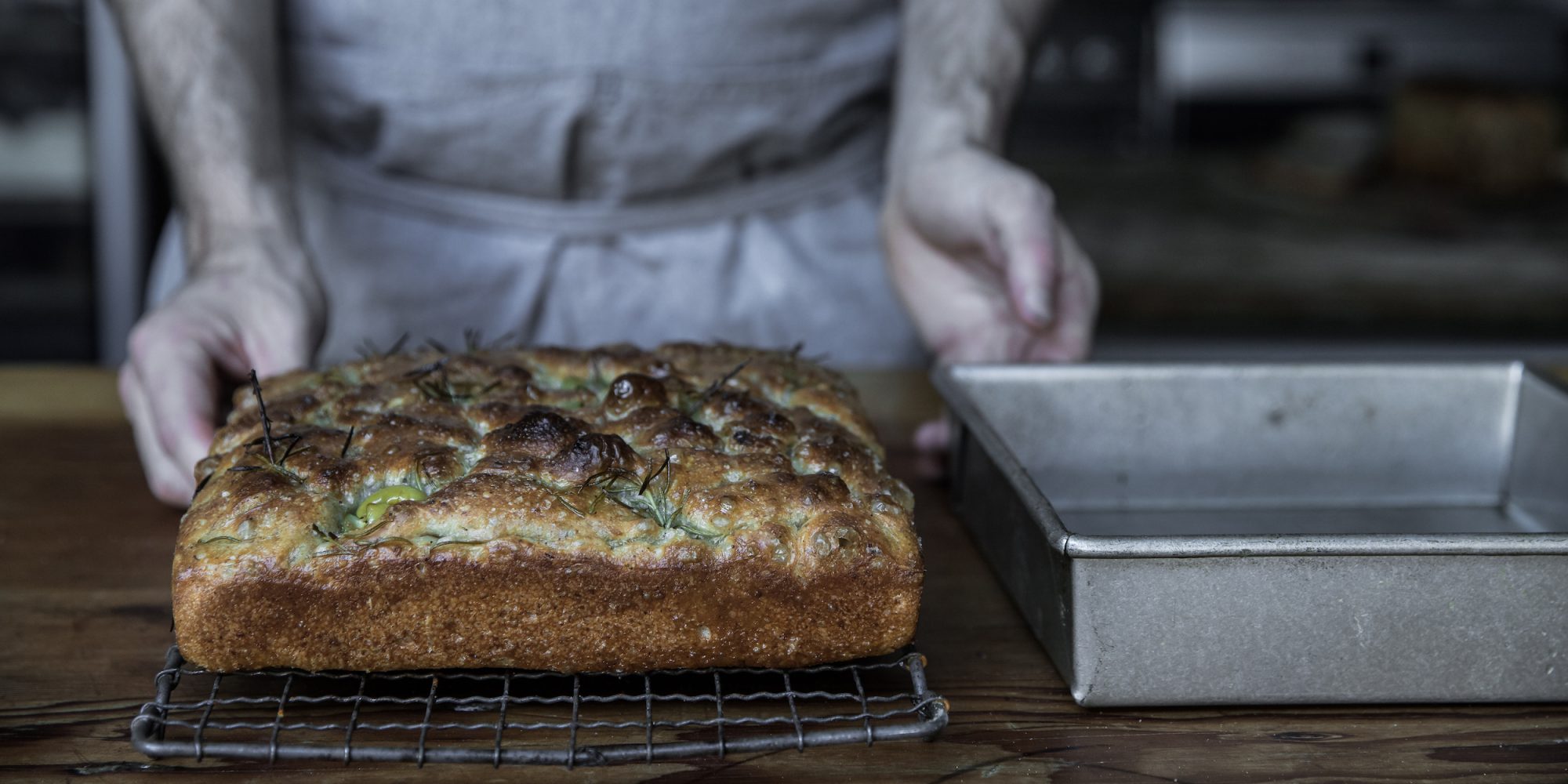 olive rosemary sourdough focaccia