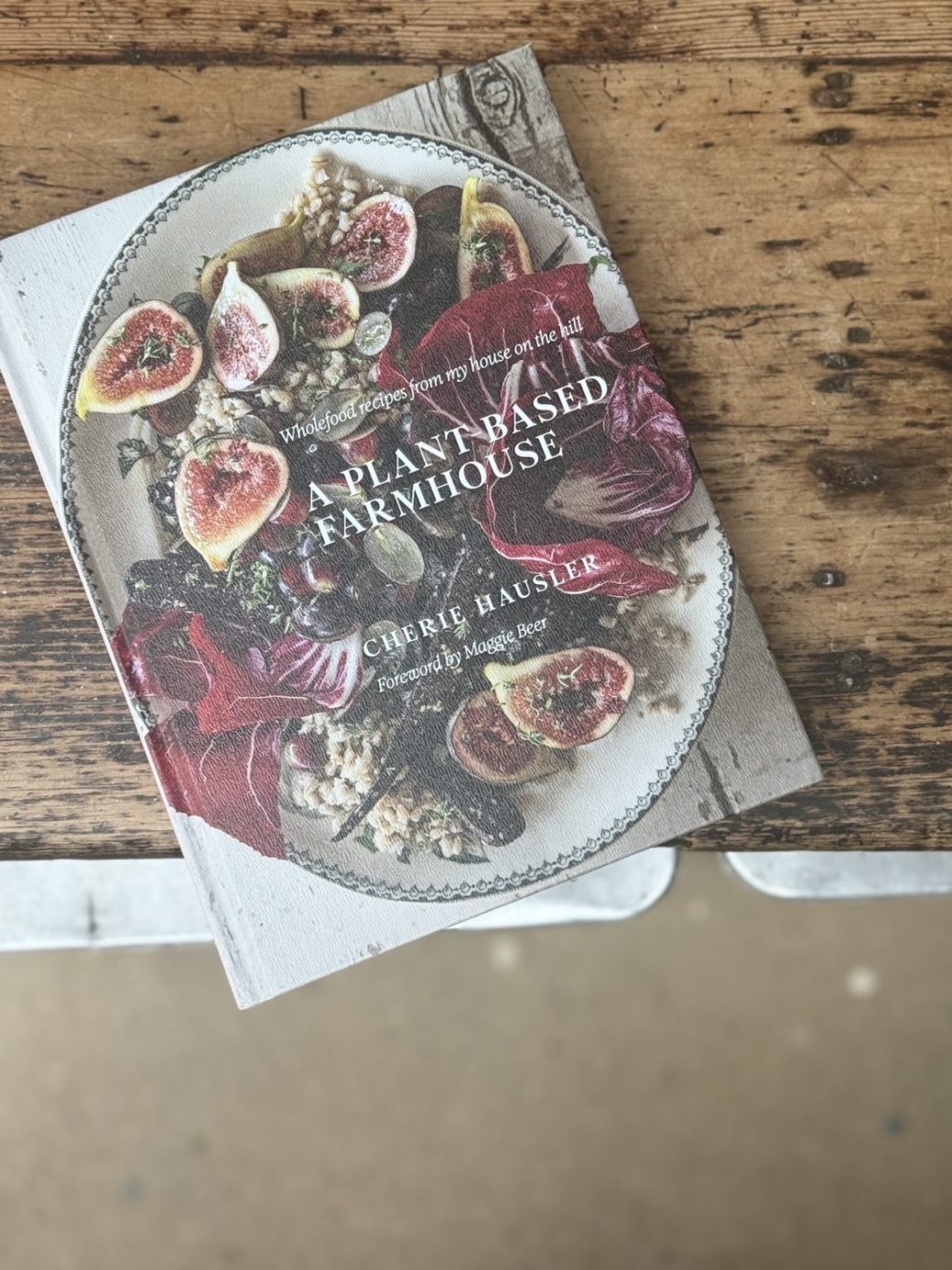 A Plant based Farmhouse book on the table at The Sourdough School